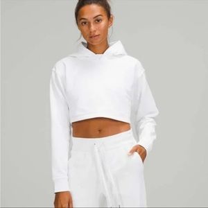 Lululemon all yours cropped hoodie white size US 8